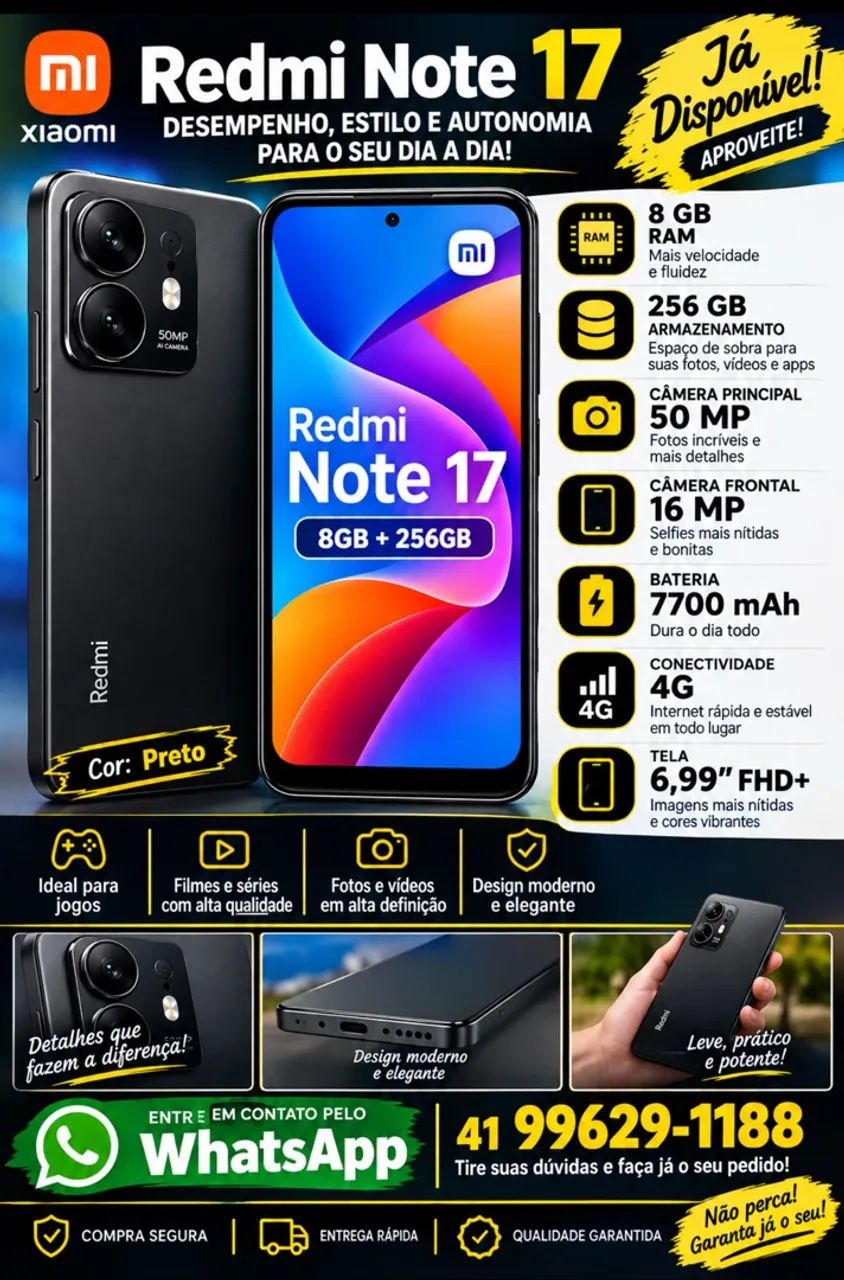 Celular Redimi Note 17 8 Ram /256 Gb - Foto 3