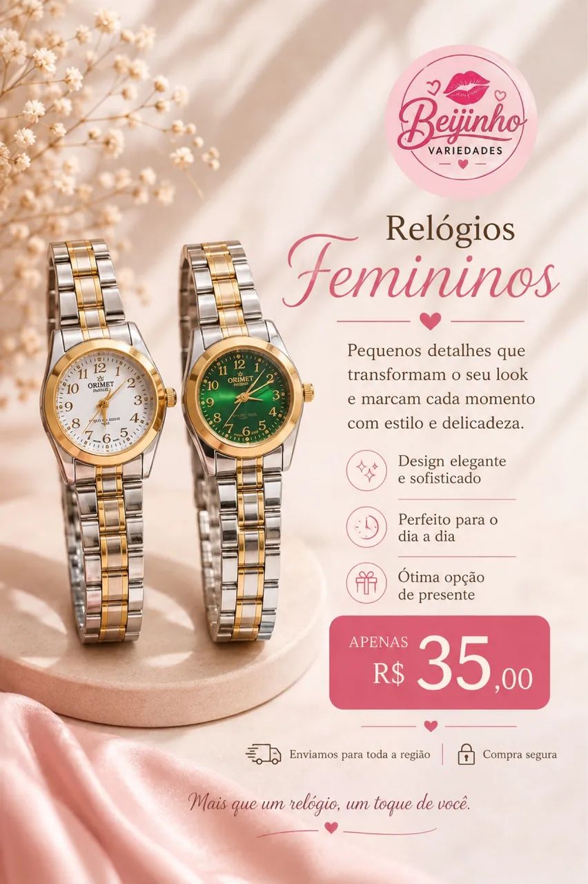 Relógio feminino 