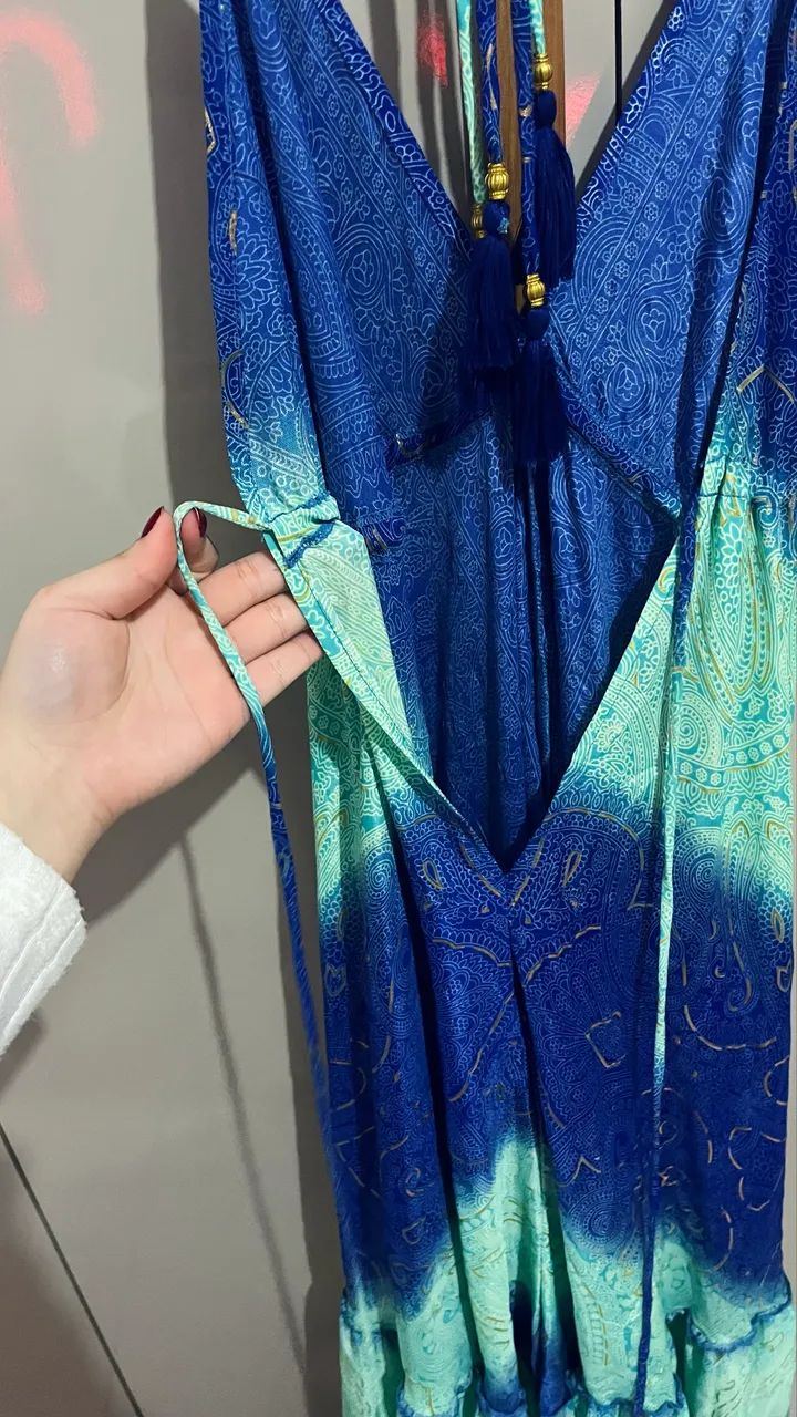 Vestido Indiano Azul - Foto 2