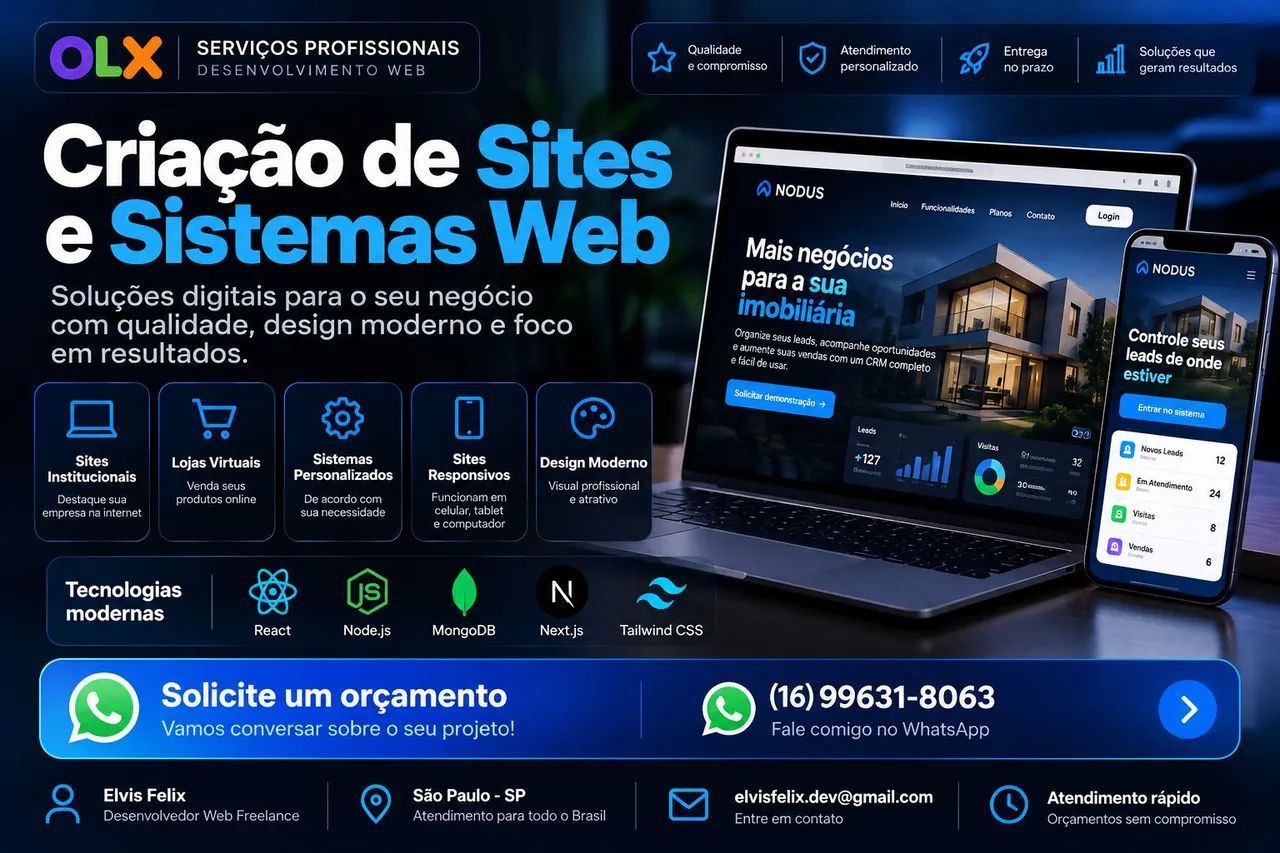 Criação de Sites Profissionais e Sistemas Web