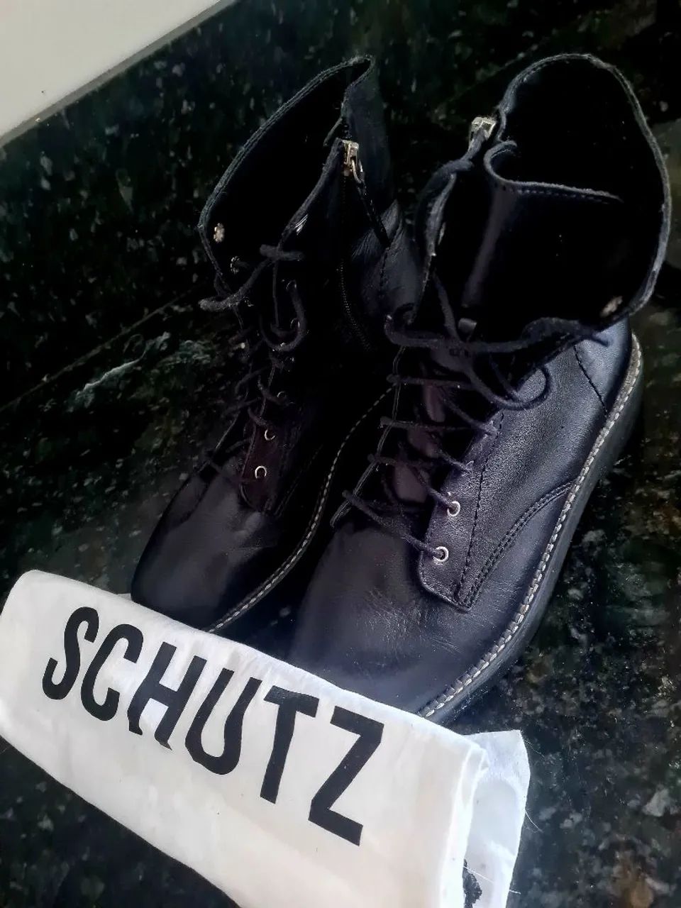Bota Schutz 100%  Couro - Black Original 