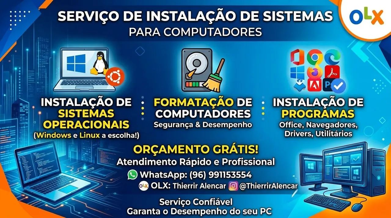 Serviços de informática: Instalação de sistemas operacionais e programas e formação - Foto 2