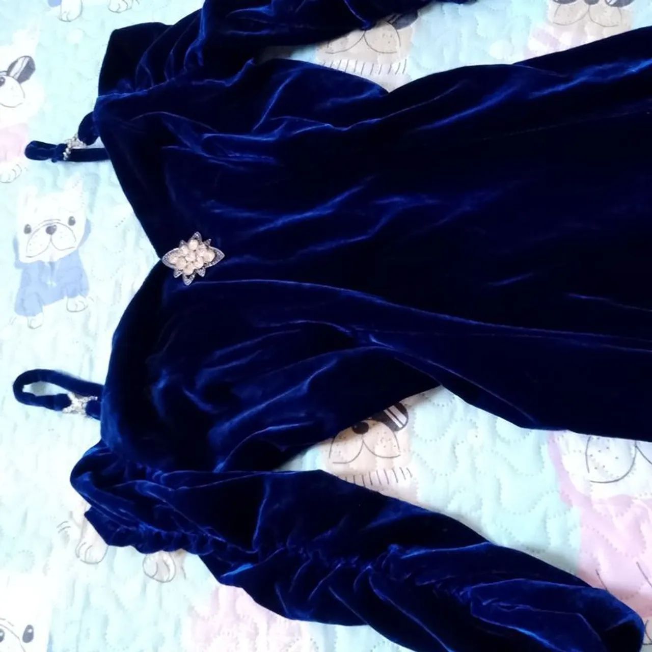 Vestido Longo de Veludo Azul - Elegância e Sofisticação ? - Foto 3