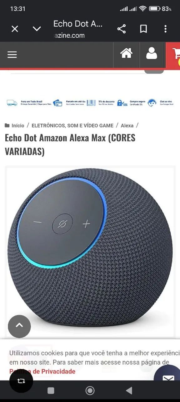 Produtos de som Alexa max 