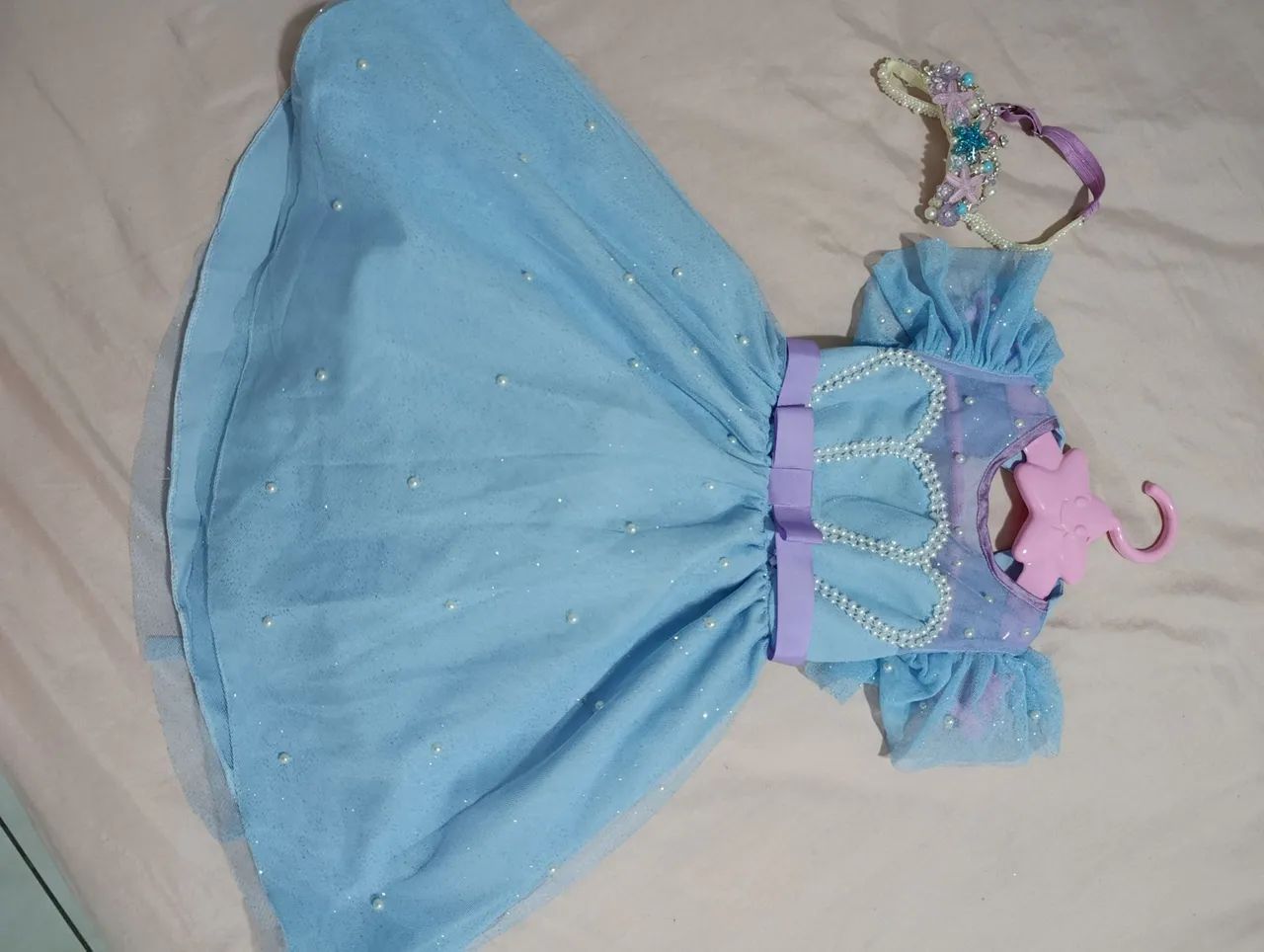 Vestido luxo princesa azul 
