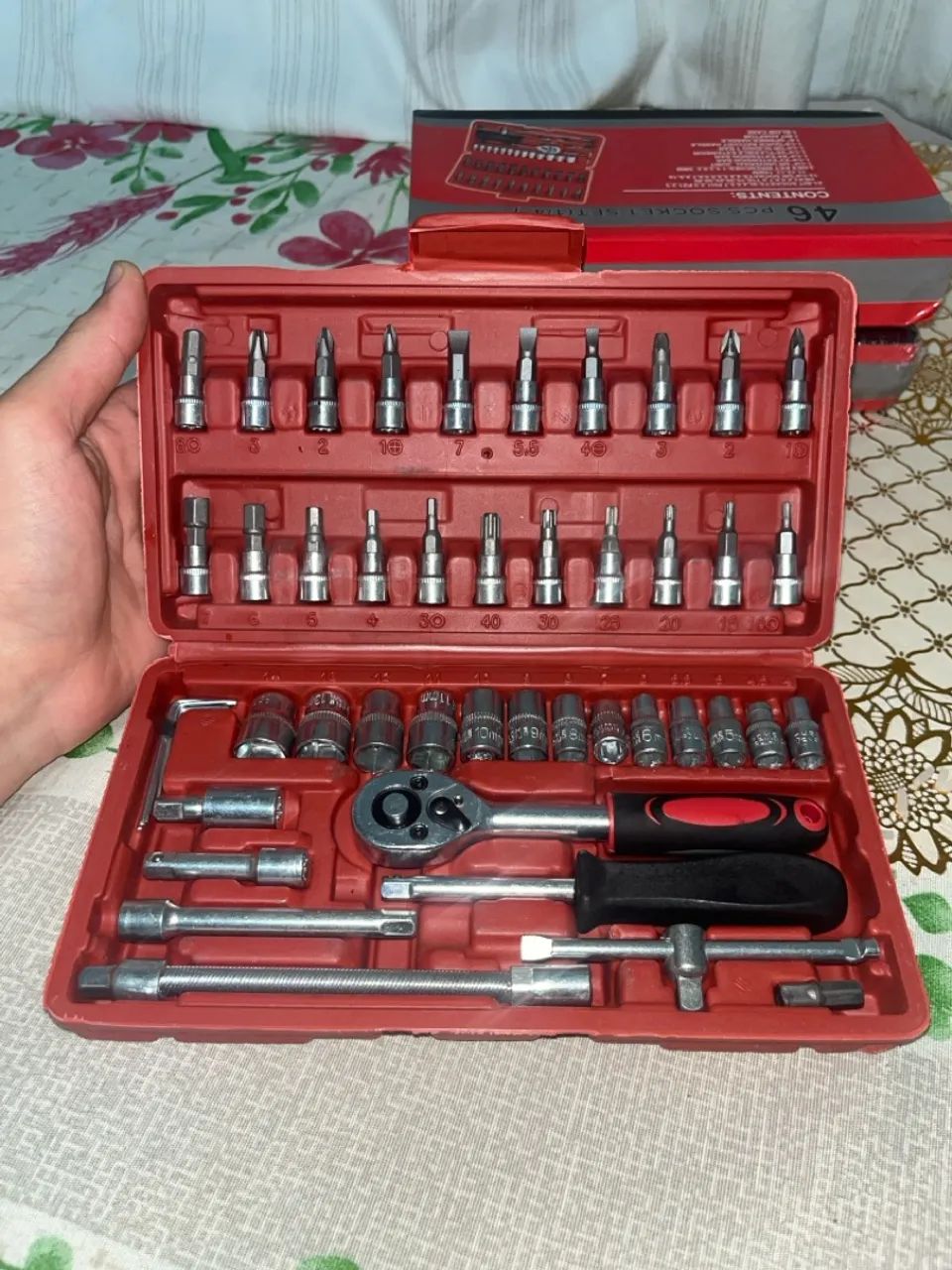 Kit 46 de Ferramentas 1/4 Soquetes Completo - Foto 3