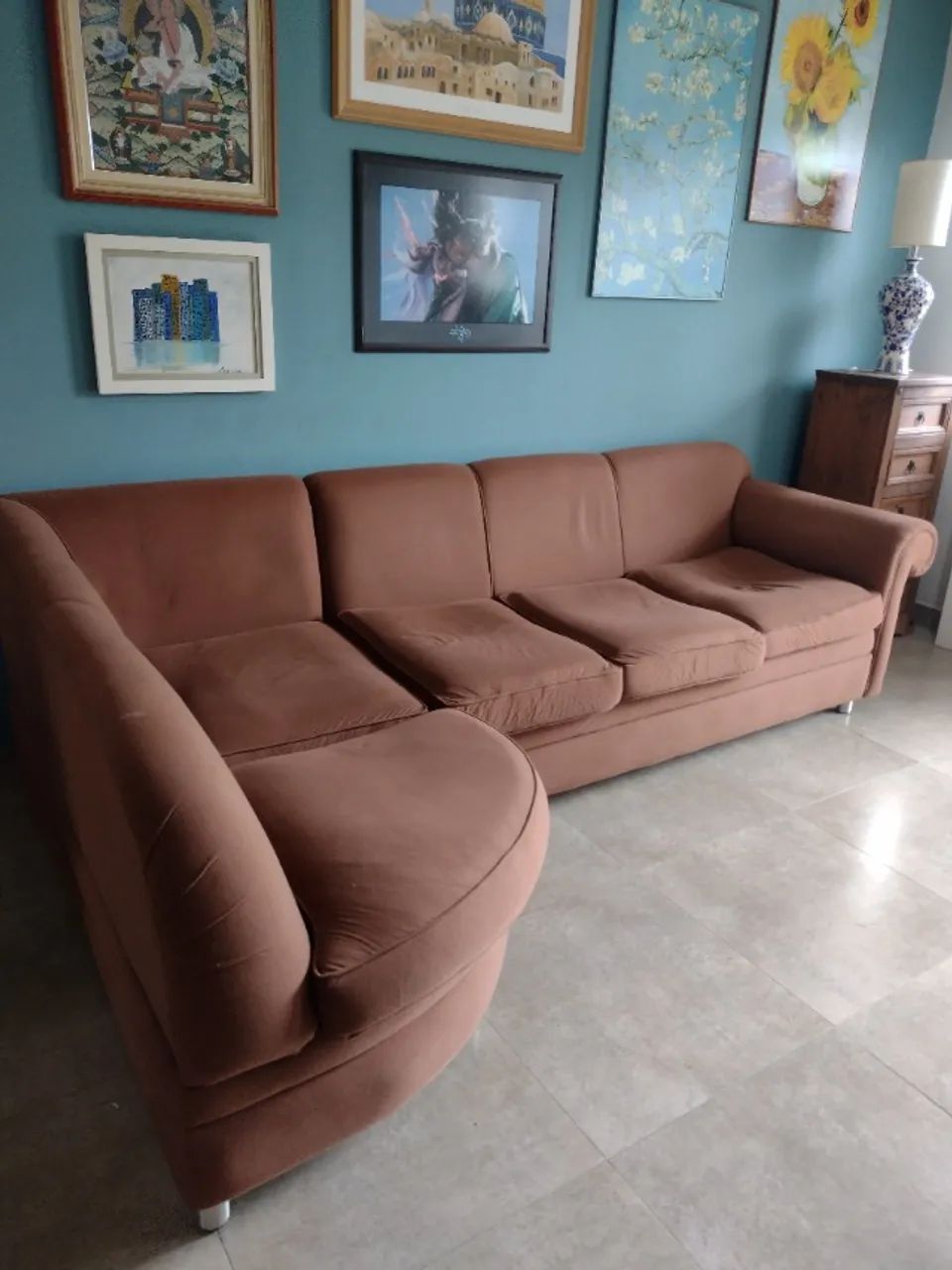 Sofá em L marrom  - Foto 5