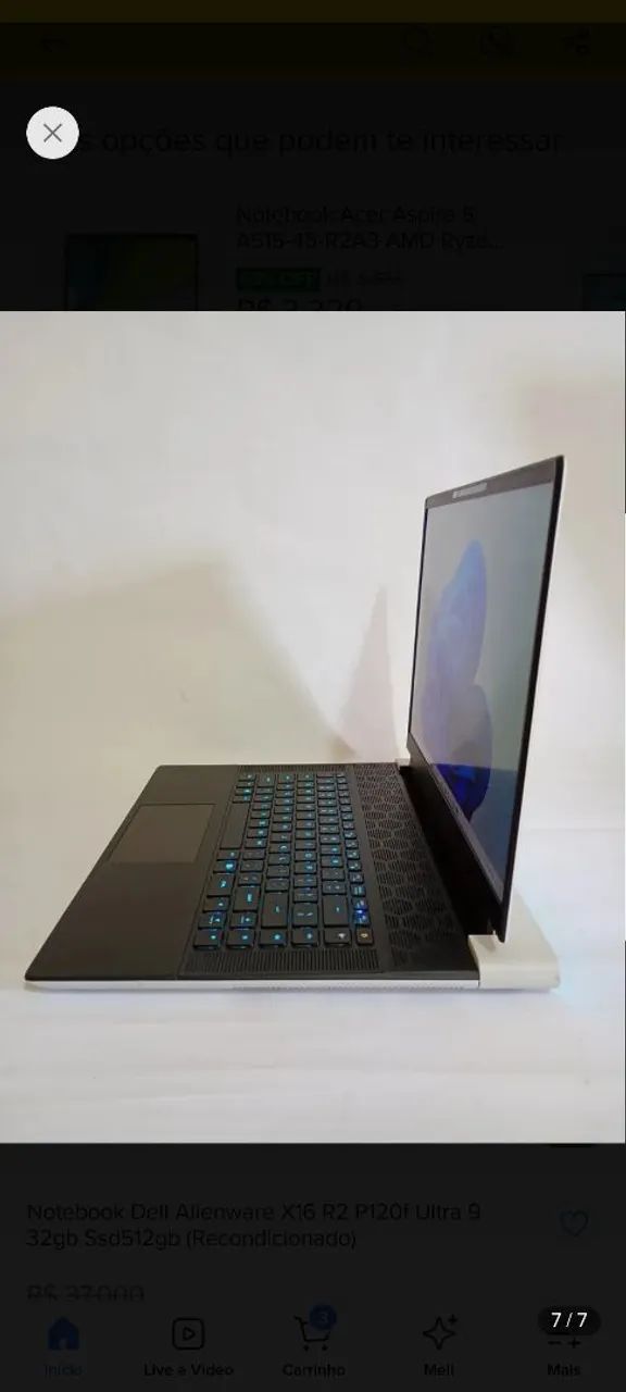 Notebook alienware x16 R2 ZERO