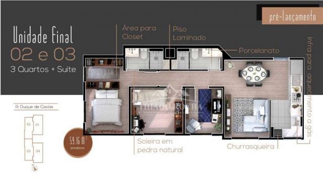 Apartamento 3 quartos, sendo 1 suíte, sacada com churrasqueira, vaga de estacionamento cob - Foto 8