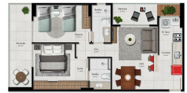 1 quarto e sala Barro Vermelho Novo Lançamento Imperdível - Foto 14