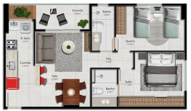 1 quarto e sala Barro Vermelho Novo Lançamento Imperdível - Foto 17