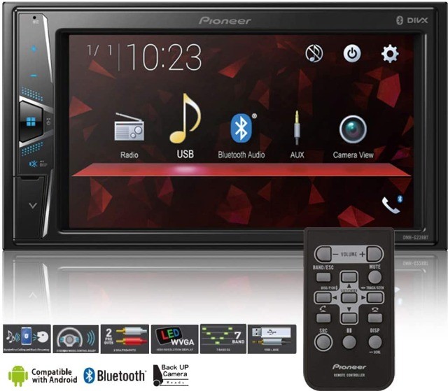 Novo Central Multimídia Pioneer Dmh-g228bt 2 Din 6,2 Touch