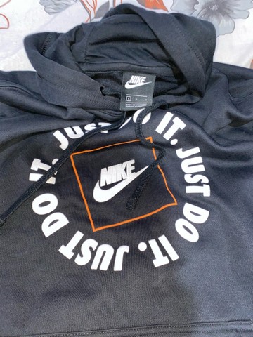 nike just do it moletom com capuz grey