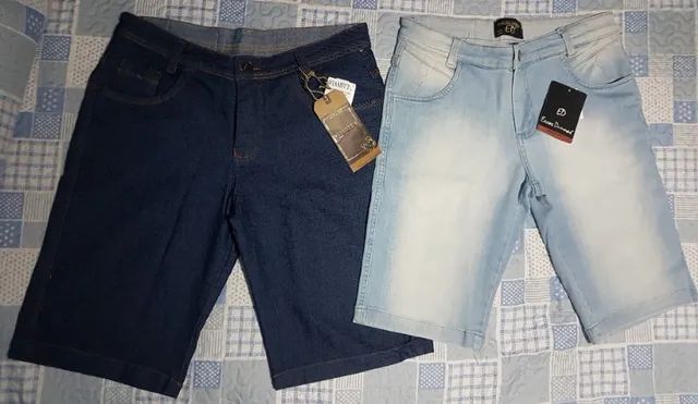 Bermudas "tipo jeans" nas cores (azul escuro e azul claro) - Foto 2