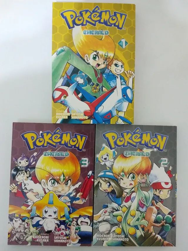 Mangá Pokémon Emerald volumes 1, 2, 3 Coleção Completa - Livros e