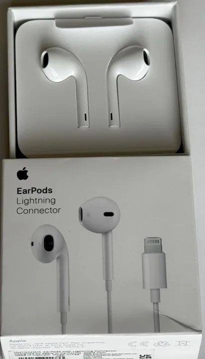 Apple EarPods Lightning Connector - novos - Foto 3