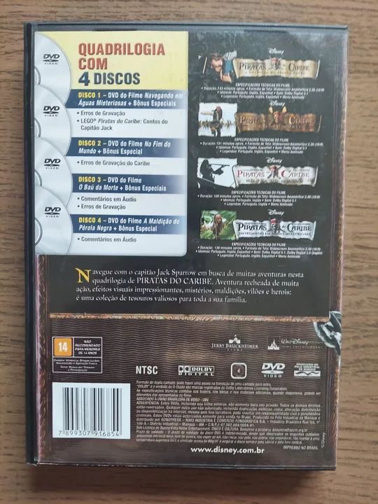 Piratas do Caribe - Edição Completa (4 filmes) - Foto 2