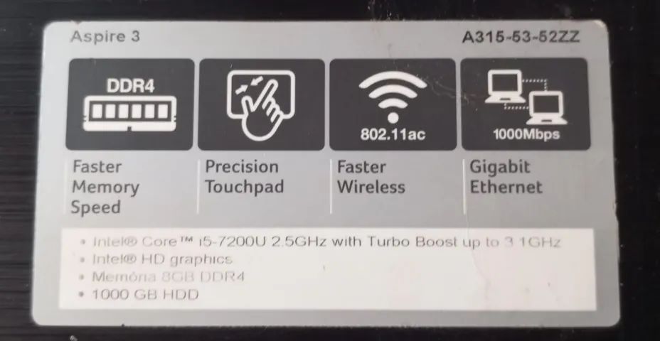 Notebook Acer Aspire 3 - A315-52ZZ - Foto 2