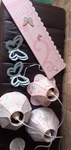 Kit Lustre infantil e régua para parede- coleção Vanessa Guimarães 