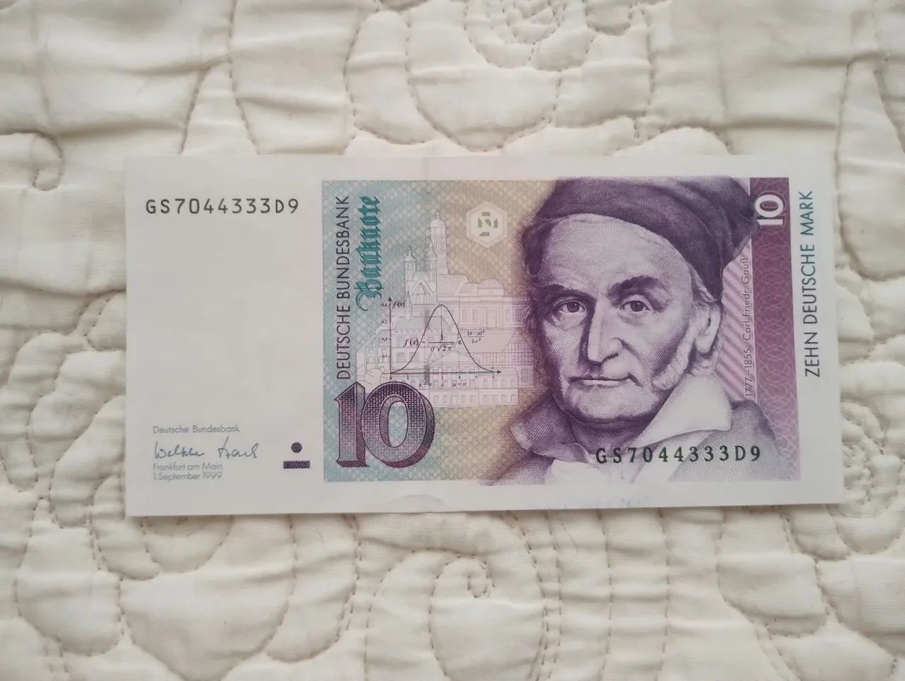 Nota de 10 marcos alemães - Carl Friedrich Gauss