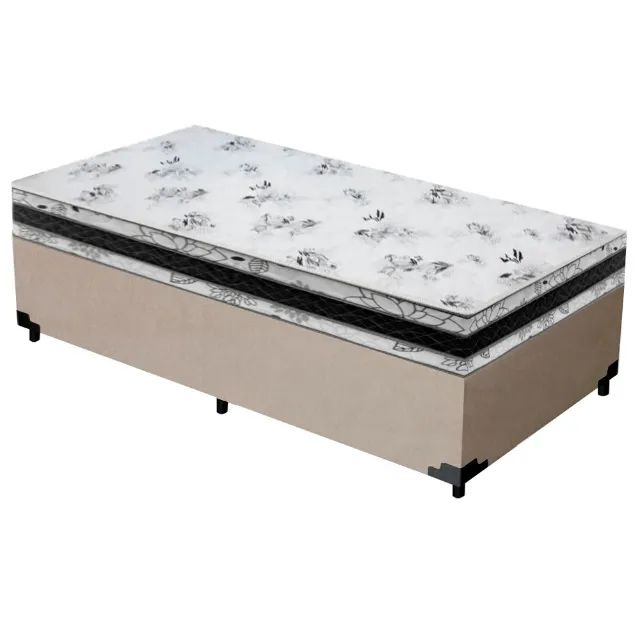 Base Box Solteiro Super Confort Suede + Colchão Solteiro D33 24x88x188 - Foto 2