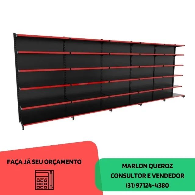 Gondola de Parede Polar com Porta Etiqueta