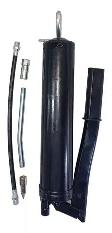 bomba de graxa 500g engraxadeira bico rígido e flexível12" id-4808g ferro idea
