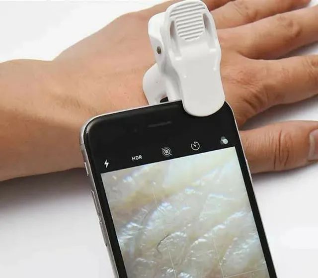 Mini Microscópio Lupa Portátil Câmera Zoom Led 60x para Celular - Foto 3