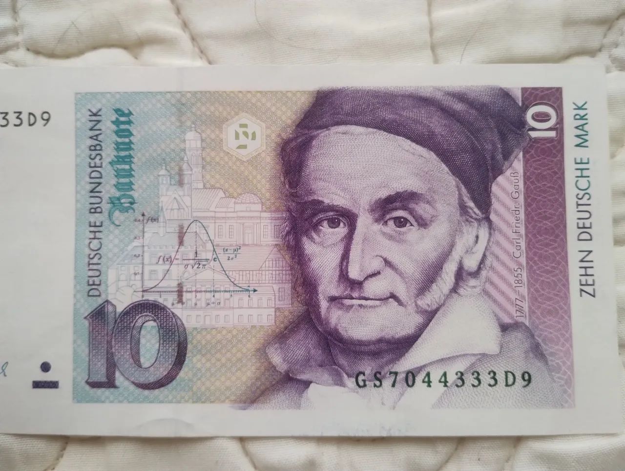 Nota de 10 marcos alemães - Carl Friedrich Gauss - Foto 4