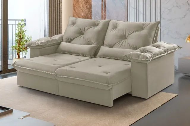 sala sofa retratil e reclinavel de 200 cm