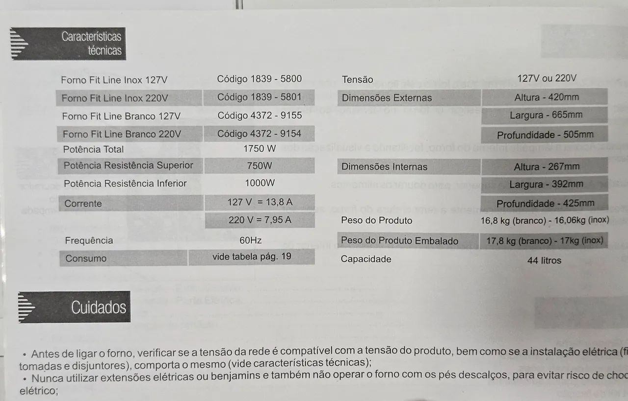 Forno Elétrico Fischer inox de embutir - 127V Novo - Foto 2