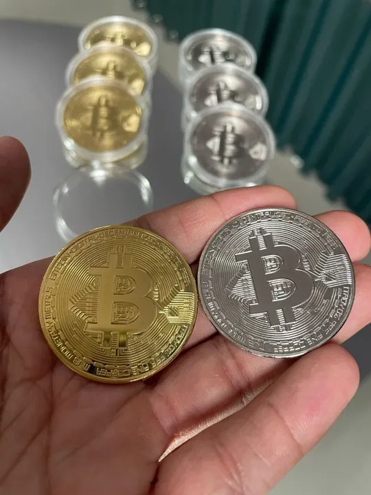 Moedas de metal Bitcoin