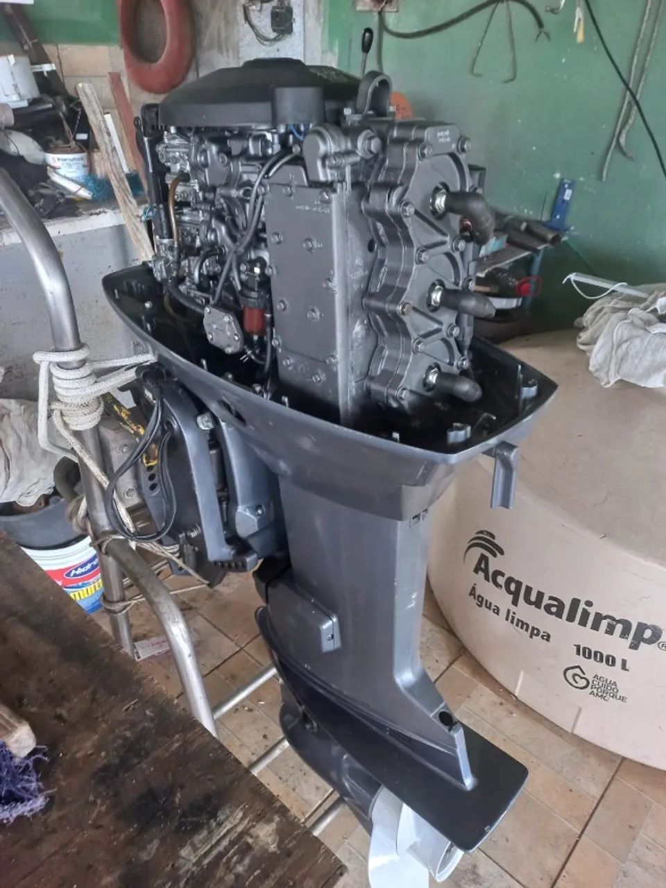 Motor de Popa Yamaha 60 HP - 3 Cilindro C/ Controle de Distância C/ Trim - 1998 - Foto 2