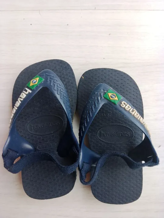Havaianas Infantil - Tamanho 17/18 - Azul
