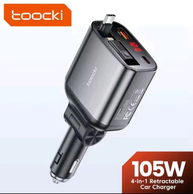 Carregador de celular veicular Toocki 105w