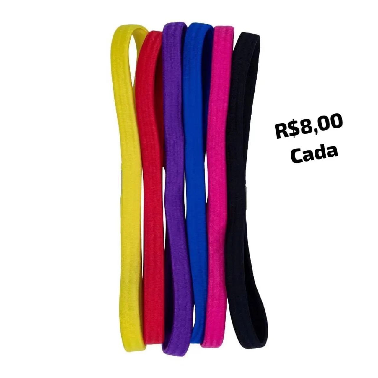Kit Faixas de Cabelo para Academia e Esportes - R$8,00 cada - Foto 4