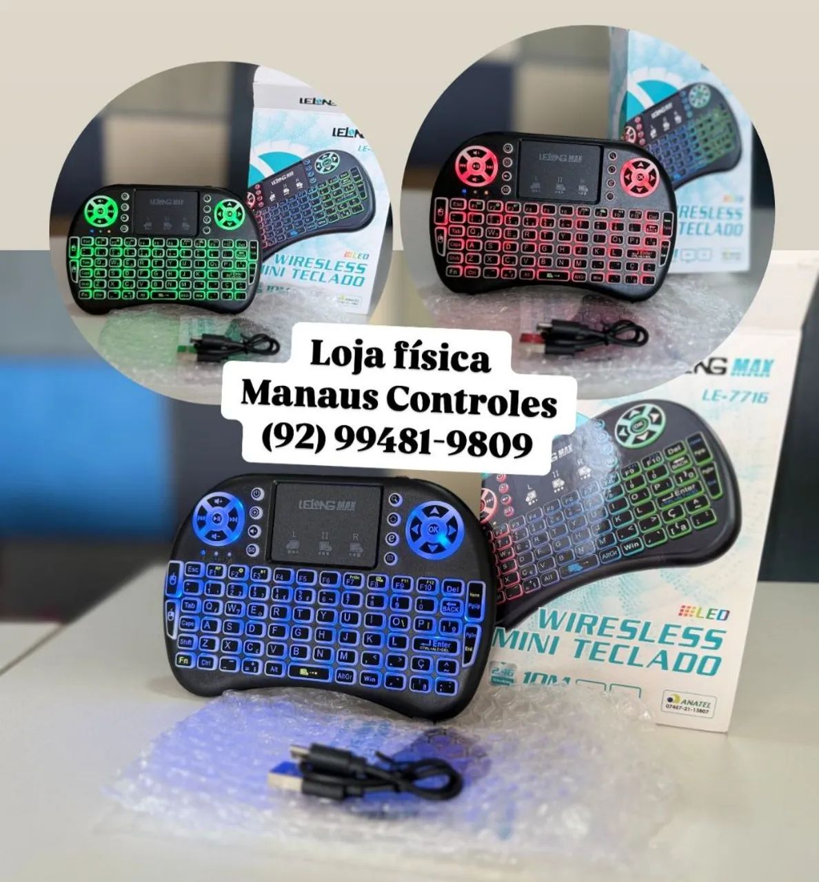 Teclado Wireless para tvs/pcs