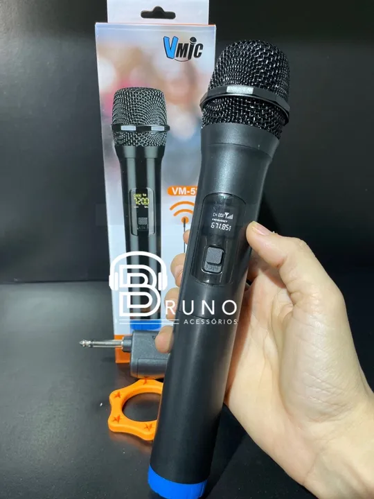 Microfone Sem Fio VM-5 para Karaokê, Palestras e Eventos
