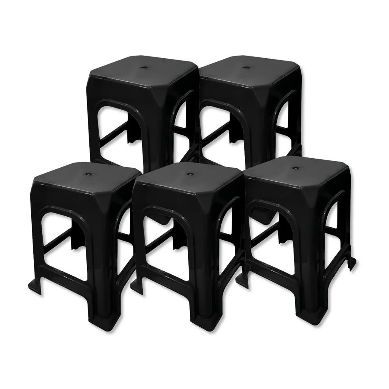 Banco de Plástico Preto Resistente e Durável - Foto 2