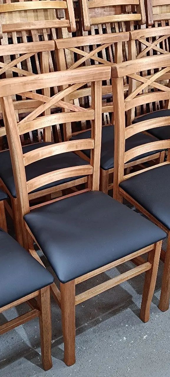 Cadeiras estofadas novas de eucalipto branco $ 249,00 cada no Pix a pronta entrega  - Foto 2