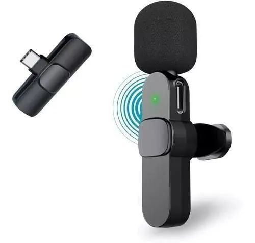 Microfone de Lapela Sem Fio K9 Vlog Compatível Android, IOS - Foto 3