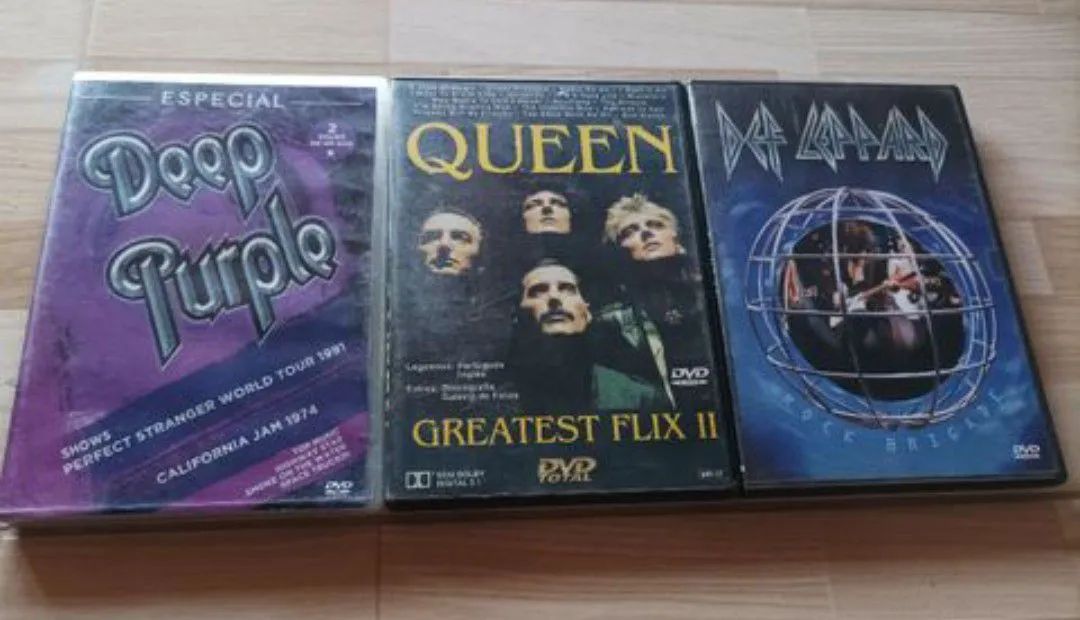 DVDs de Rock Clássico: Deep Purple, Queen e Def Leppard