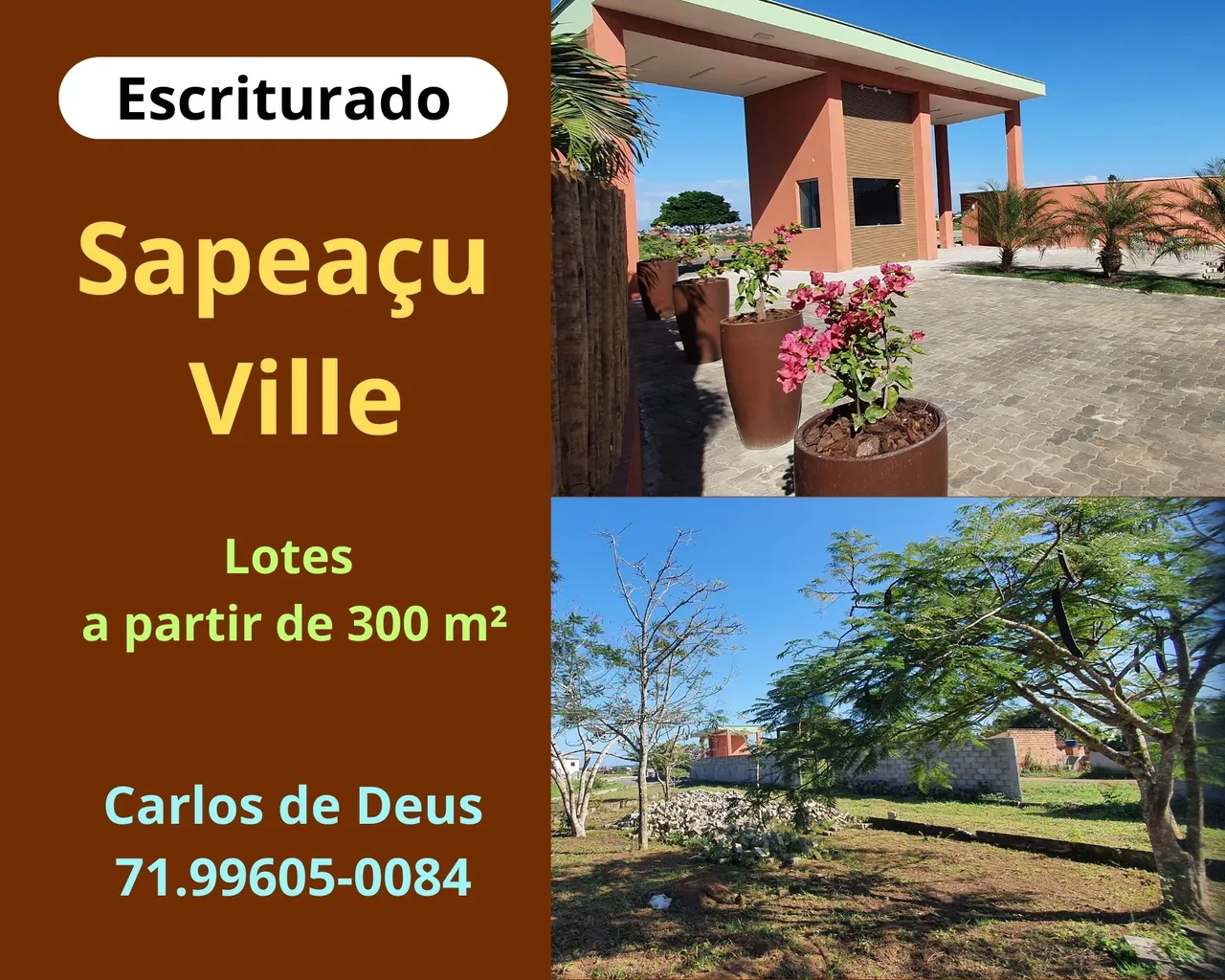 Loteamento Sapeaçu Ville, lotes a partir de 350 m², escriturado, infraestrutura, frente Ro
