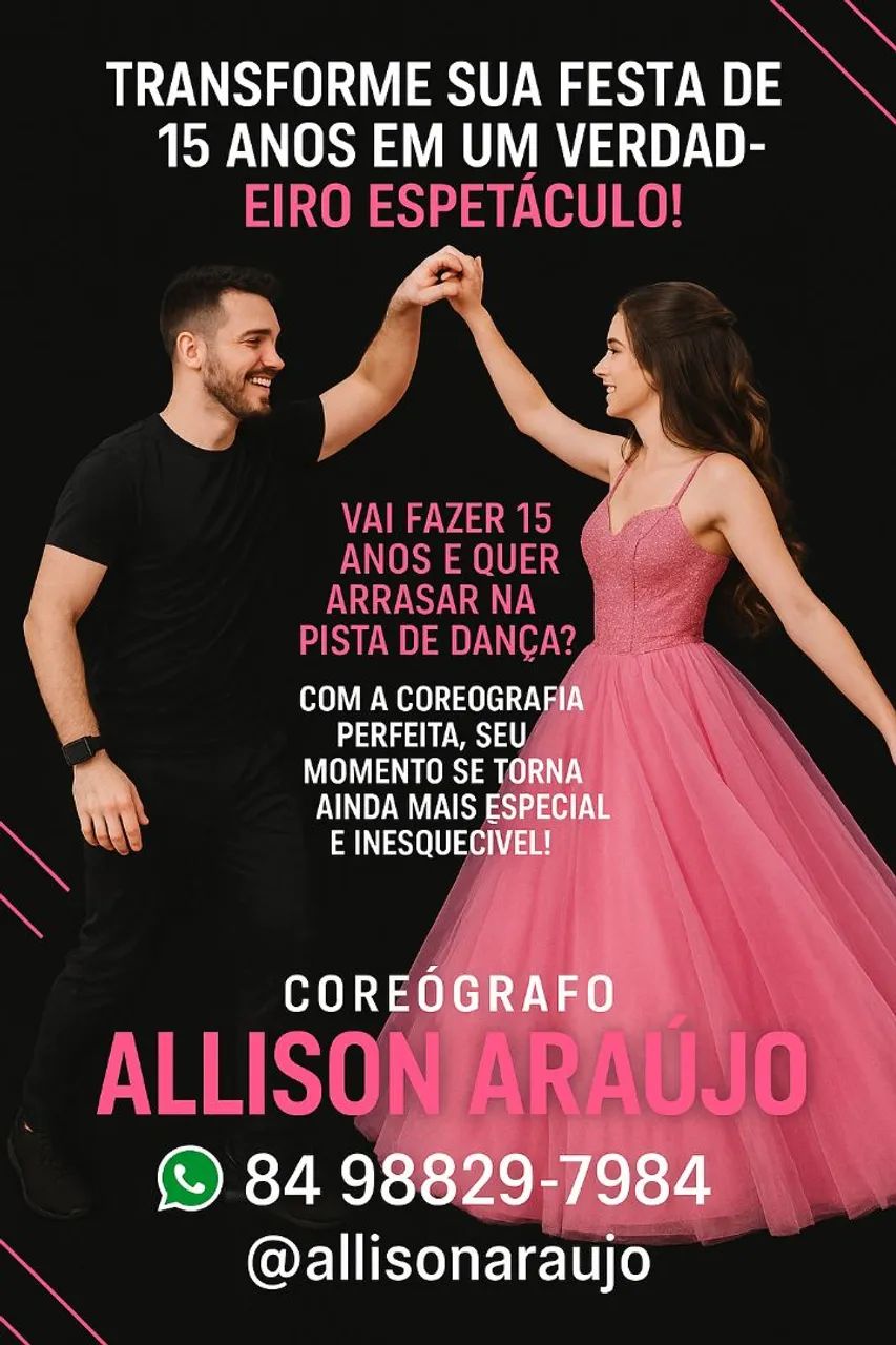 Coreógrafo para 15 anos e casamento 