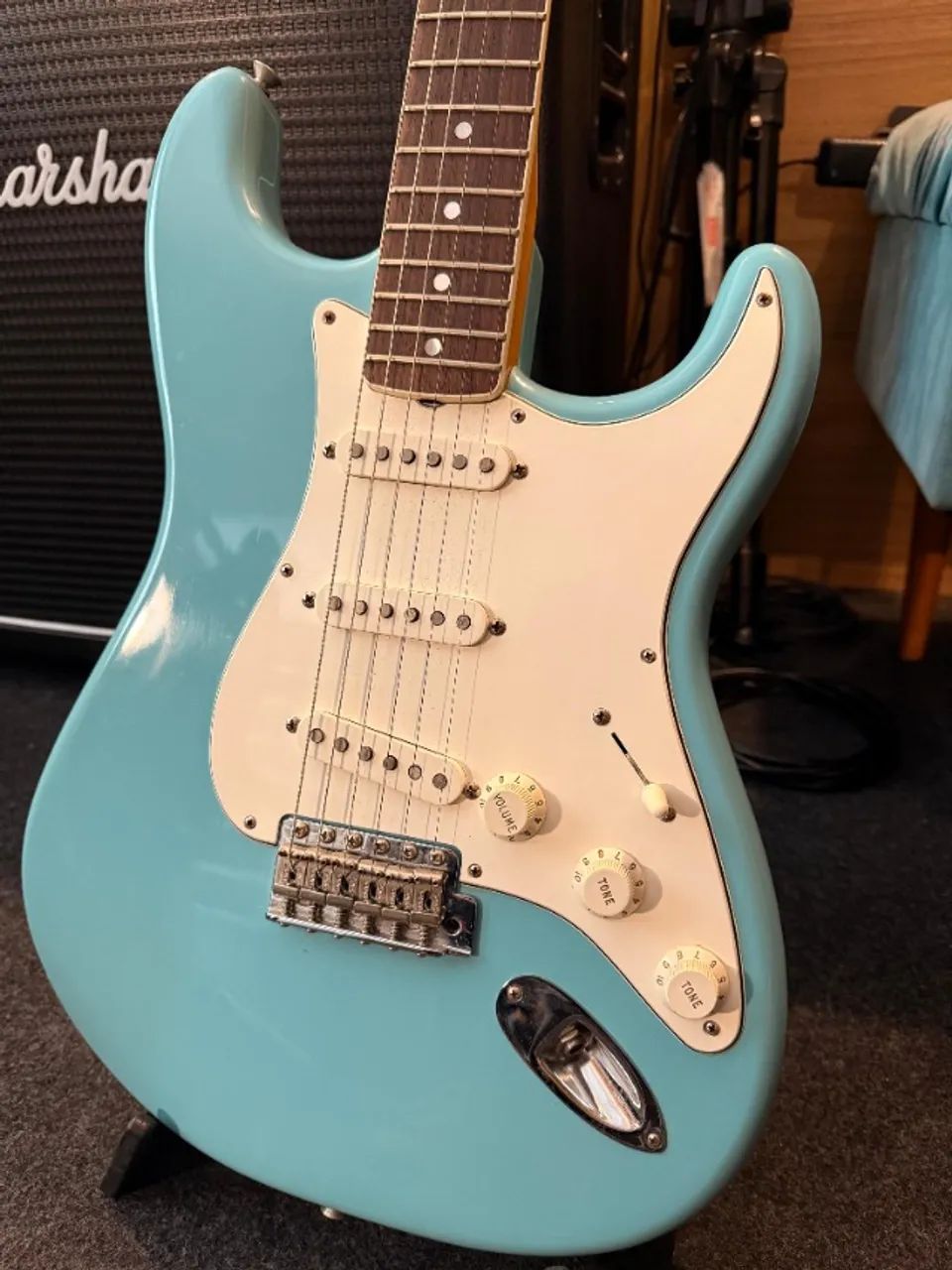 Guitarra Fender Eric Johnson Stratocaster Tropical Turquoise 2016 - Foto 2