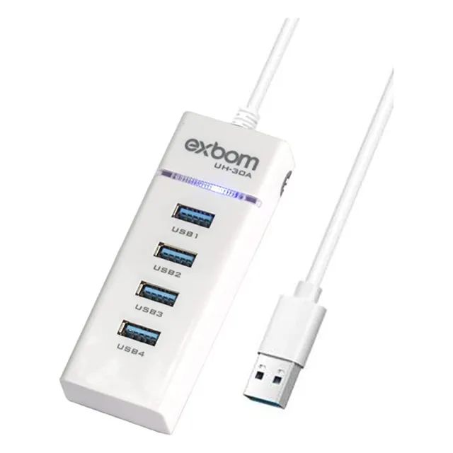 Hub USB 3.0 4 Portas Exbom UH-30A - WZetta