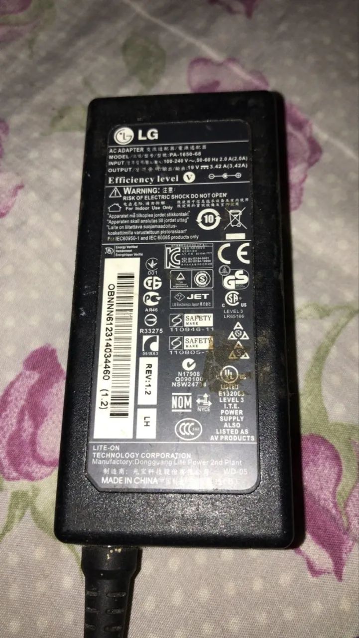 carregador de notbook lg original