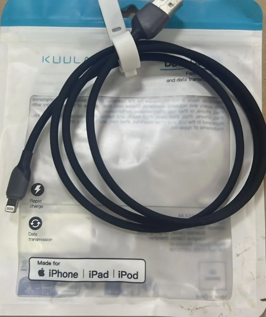 Cabo iPhone Usb Lightning Kuulaa Turbo Quick Charge 1m - Foto 4