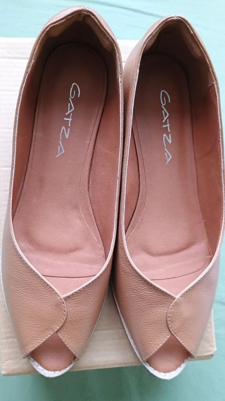 Sandálias peep toe caramelo  - Foto 3