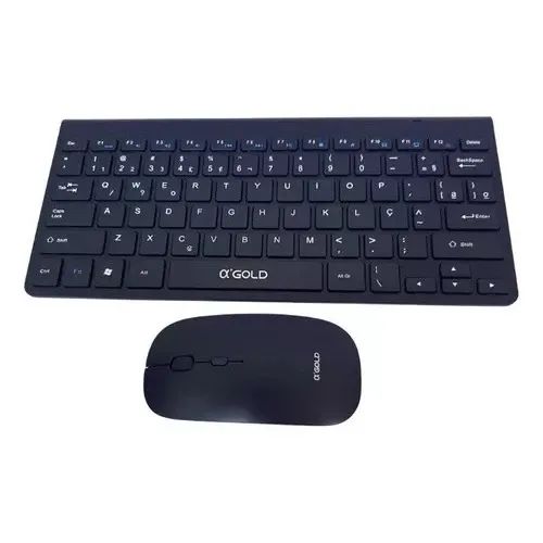 Kit Teclado E Mouse Sem Fio Agold Tcd-02 Abnt2 - Foto 3